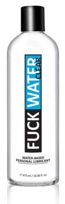 F**k Water Clear Water Based Lubricant 8 Oz
