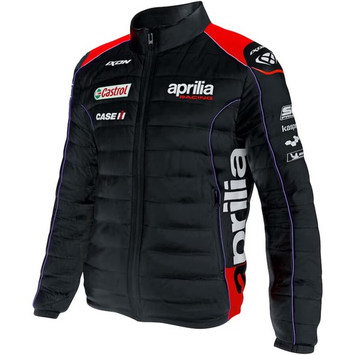 Official Aprilia Racing Team Ixon Black Neon Padded Jacket - 100101168 - Afbeelding 1 van 4