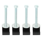 Truck Tool Box Mounting Kit Aluminum Tie Downs J-Hook Pickup No DrillingSet of 4