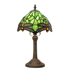 Tiffany Lamp Green Dragonfly Stained Glass Table Lamp 8X8X14 Inches Green Dra...