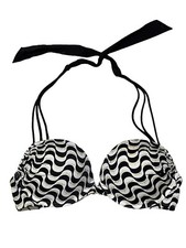 Victorias Secret 34C bombshell Add 2 Cups swim top push up Spell Out Bikini