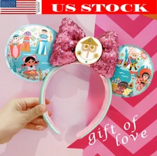 Disney Parks It’s A Small World Sequined Minnie Mouse Ears Headband US SHIP