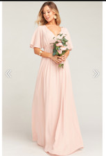 Show Me Your Mumu Emily Empire Maxi Dress Dusty Blush Crisp Size XS