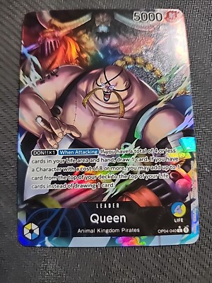 QUEEN OP04-040 KINGDOMS OF INTRIGUE ONE PIECE English Alt Art Leader NM!