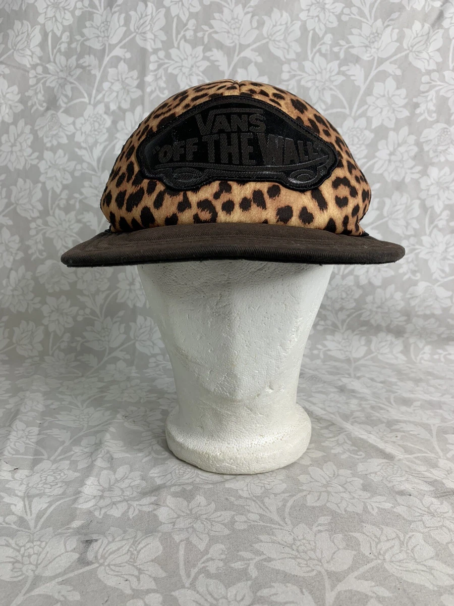 Vans Off The Wall Cheetah Print Skateboard Logo Mesh Snap Back