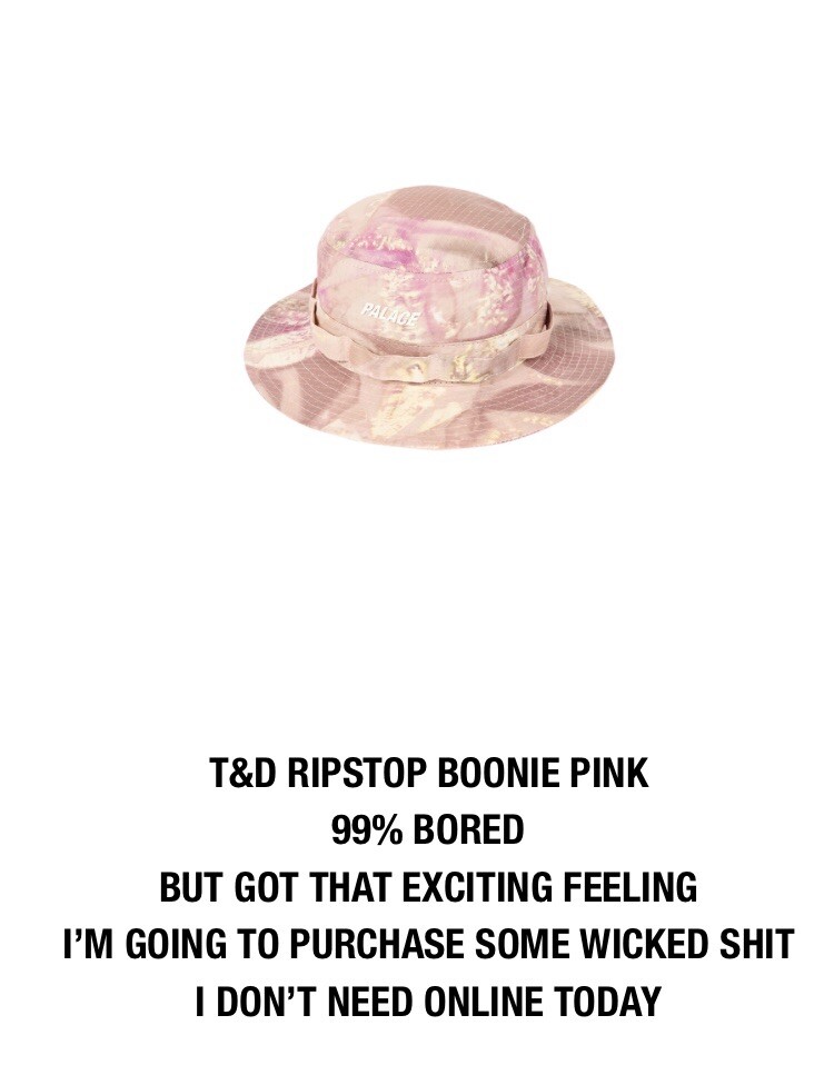 パレス　PALACE RIPSTOP BOONIE PINK PALACE SKATEBOARDS T&D RIPSTOP BOONIE PINK SIZE S/M SUMMER 2023 | eBay