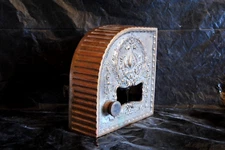 45-3/4 national cash register brass hinged side cover antique