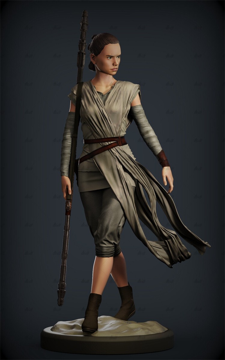 Rey Star Wars 3D Printing Unpainted Figure Model GK Blank Kit New