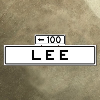 San Francisco California 100 Lee Street blade road sign 1965 36x12 TWO SIDED