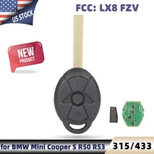 Keyless Remote Car Key Fob for BMW Mini Cooper S R50 R53 2005 2006 2007 LX8 FZV