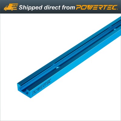 POWERTEC 48inch Double-Cut Profile Universal T-Track with Mounting Holes (71067)