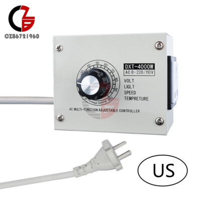 110V 4000W Adjustable Voltage Regulator Dimming SCR Temperature Speed Controller