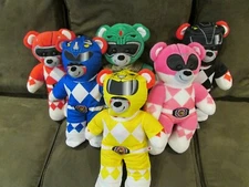 FULL SET OF SIX (6)      "POWER RANGERS"      BUILD A BEAR    