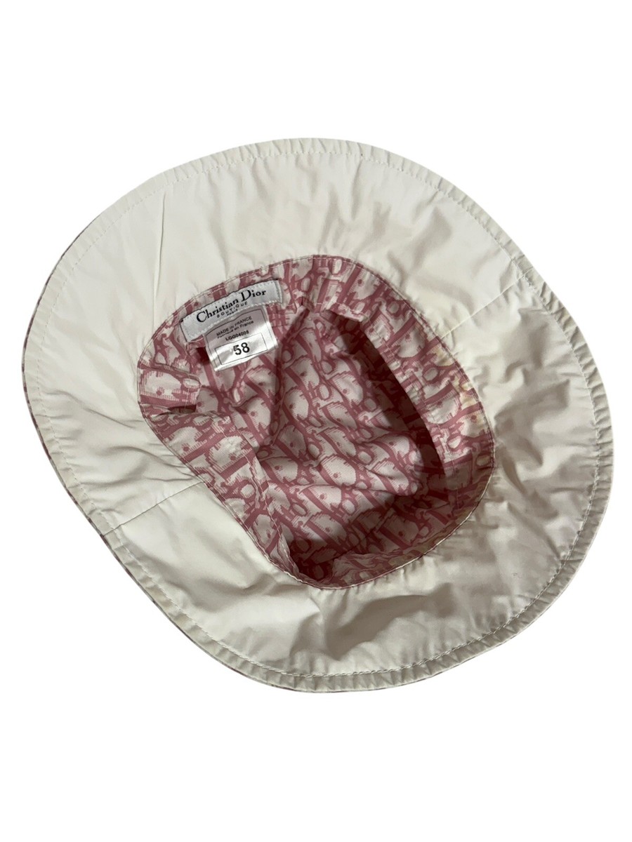 Vtg Christian Dior By John Galliano Pink Trotter Bucket Hat 58 | eBay