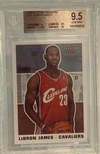 LeBron James 2003-04 Fleer Tradition Rookie Card RC #261 BGS 9.5. rookie card picture