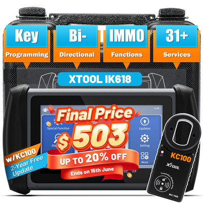 USED XTOOL IK618 KC100 Auto Key Programmer ECU Coding Bidirectional OBD2 Scanner