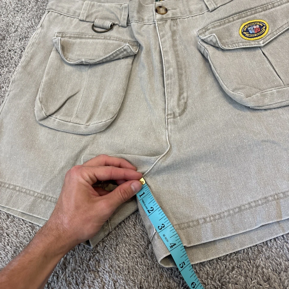 Bermuda de vela masculina vintage Pusser's West Indies lona pesada 38x5 rara barco - Imagem 3 de 4