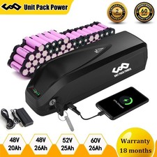 Ebike Battery 60V 52V 48V 25Ah 20Ah LG Lithium Bicycle battery for 0-2000W Motor