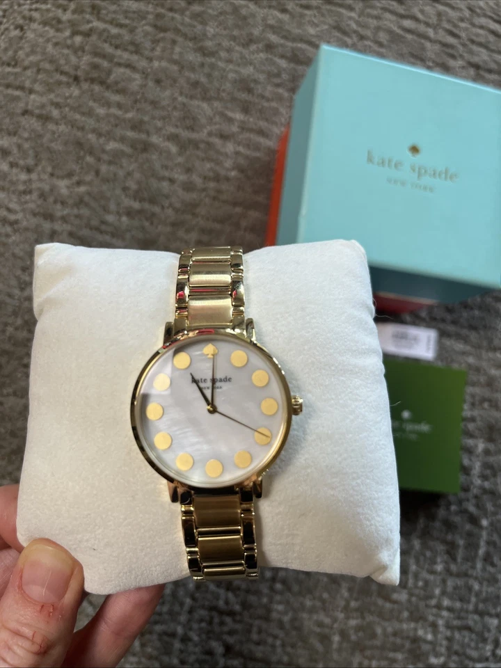 Reloj Kate Spade Gramercy Mujer Madreperla Punto Dorado Nuevo Foto 2 de 4
