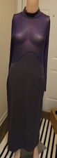 Women's Tfits Purple maxi Sheer Sexy Bodycon dress Size L