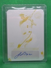 2024 Leaf Press Pass Premium Autographs Jalin Flores Yellow Printing Plate 1/1