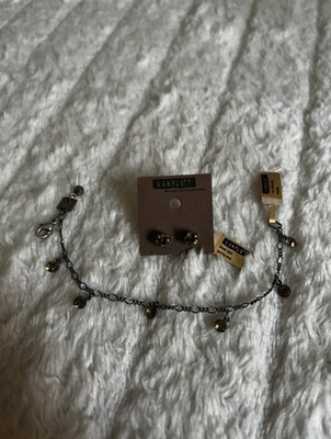 KONPLOTT Schmuck-Set: Ohrstecker  Tuitui  & Armband ''Black Jack''   Neu