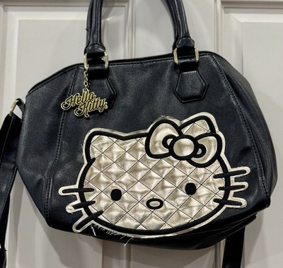 2014 Loungefly Sanrio HELLO KITTY Black & Silver Hand Shoulder Bag