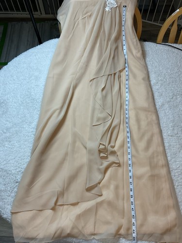 Make You Pretty More Tan MOB Formal Applique Sequins Embroidered Size 114X98 - Picture 6 of 7