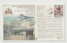 5/5/1980 UK GB Flown Cover - First Flight England - Australia by Woman - SIGNED