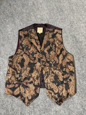 Wahmaker Vest Mens Medium Multicolor Paisley Western Suit Waistcoat Made USA