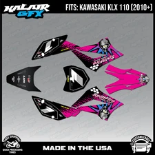 Graphics Kit for Kawasaki KLX110 KLX110R/RL (2010-2024) Lancaster - Magenta