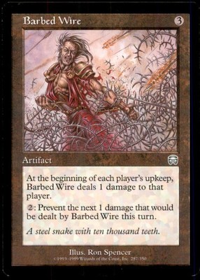 Barbed Wire LP Light Play Mercadian Masques MTG [12253]