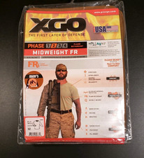 XGO Midweight Men's Flame Retardant Short Sleeve Base Layer Coyote Brown - Med