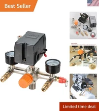 LEFOO Heavy-Duty 90-120PSI Air Compressor Pressure Switch and Manifold Regulator