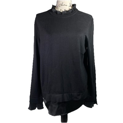 VTG Limited Women s Sz M Black Too Organza Trim Oversized