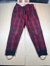 Vintage Woolrich Woolen Mills Mackinaw Hunting Pants Mens 31W Red Plaid Outdoor