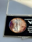 1987 American Silver Eagle 1oz MONSTER Toning Toned 🌈 Uncirculated ￼
