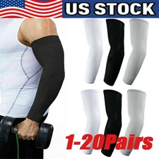 20Pairs Cooling Arm Sleeves Cover UV Sun Protection Sports Outdoor For Men Women