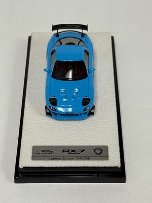 1/64 YM Model Mazda RX-7 in Baby Blue Limited to 299 Pieces Mix 1