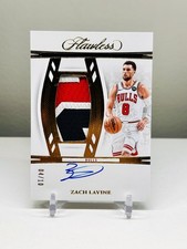 Zach LaVine /10 SSP Gold 2023-24 Panini Flawless Vertical Patch Autographs