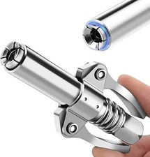 High Pressure Grease Gun Coupler: Double Handle + Quick Release Lock Oil Nozzles