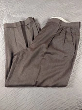 Zanella Dress Pants Size 36 Brown Wool Formal Bussiness Professional Comfort EUC