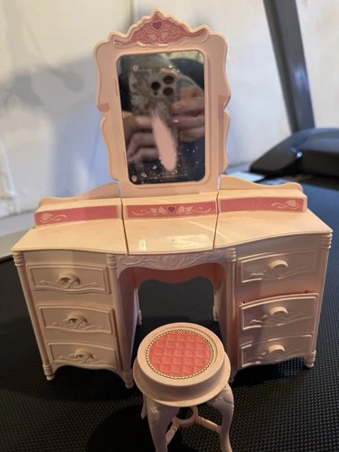 Vintage 1985 Barbie Vanity With Stool