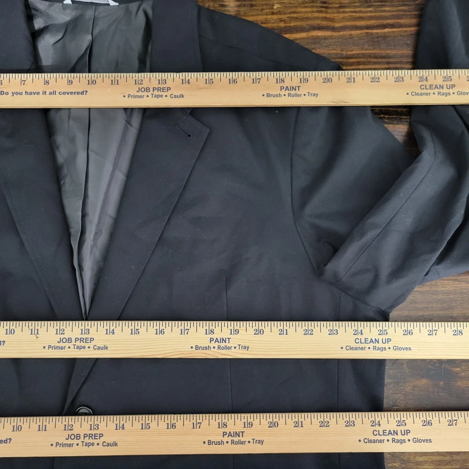 GAP Men's Sport Coat Blazer Two Button Solid Black Soft Cotton Size XXL - Image 3 of 4