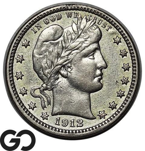 1912 Barber Quarter, Choice AU