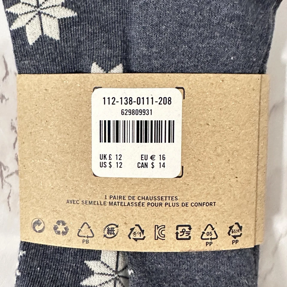 Новый с Ярлыками Abercrombie & Fitch женщин снежинка узор икры носки один размер - Изображение 4 из 4