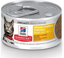 Hill's Science Diet Urinary Hairball Control, 2.9 Ounce (Pack of 12), White 