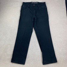 Duluth Trading Co Flex Fire Hose Pants Mens 34x32 Black Relaxed Fit Workwear