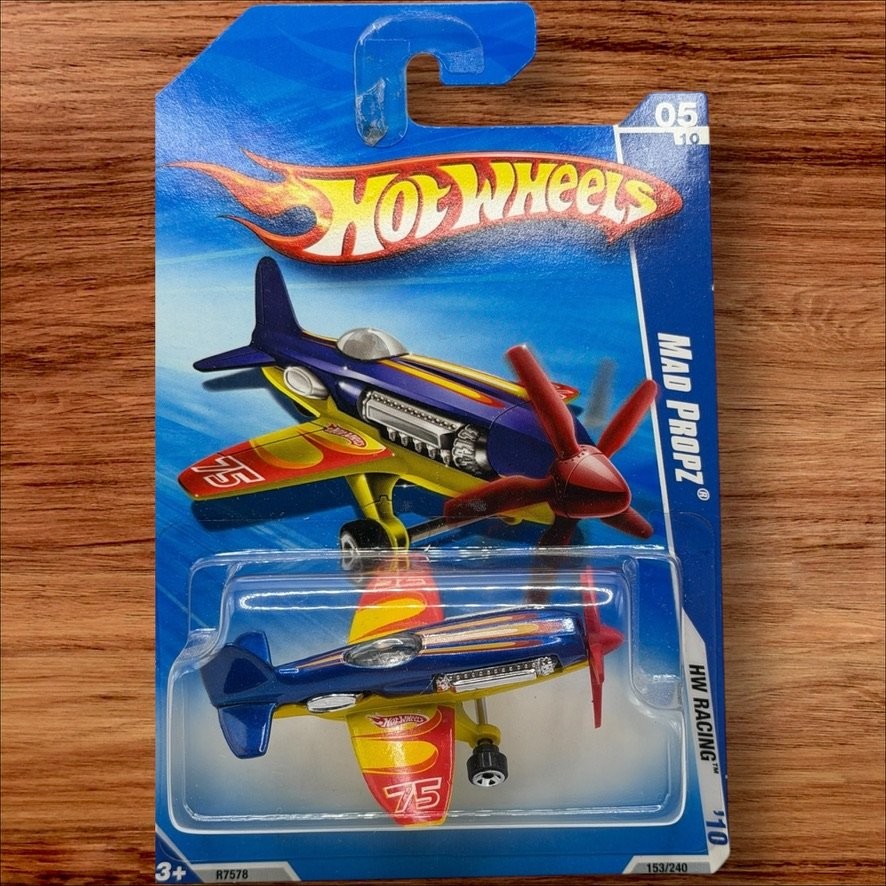 Hot Wheels Mad Propz Diecast Airplane 1:64 Scale HW Racing 2018