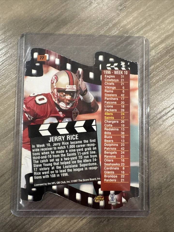 1997 Pro Line DC III Rewind #77 Jerry Rice HOF San Francisco 49ers - Image 2 of 2